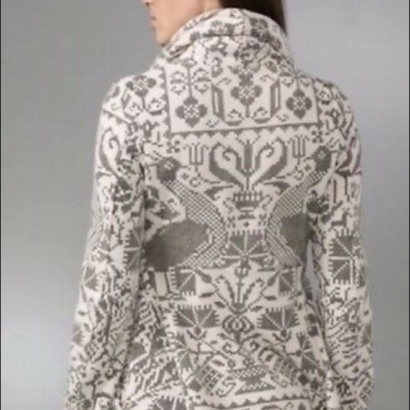 FREE PEOPLE Cream Peacock Crossstitch Needlepoint Jacket​ - Picture 13 of 14